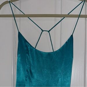 MESHKI mini dress  - Teal